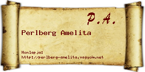 Perlberg Amelita névjegykártya